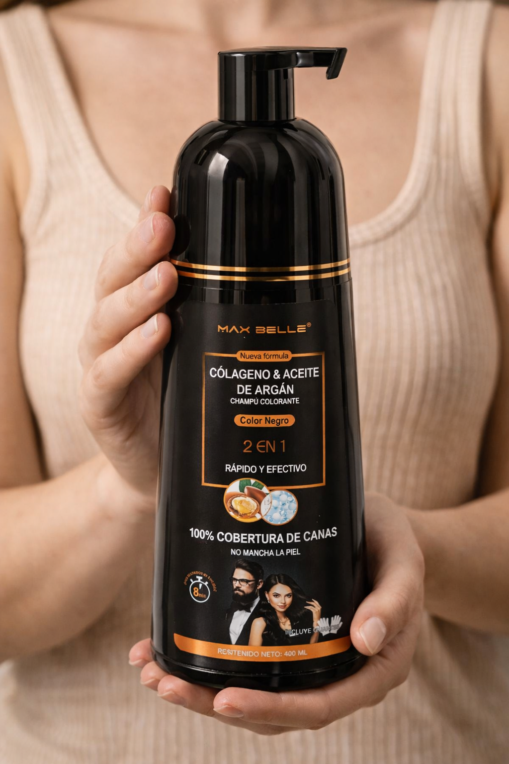 Shampoo Cubre Cana Tinturador Colo Negro