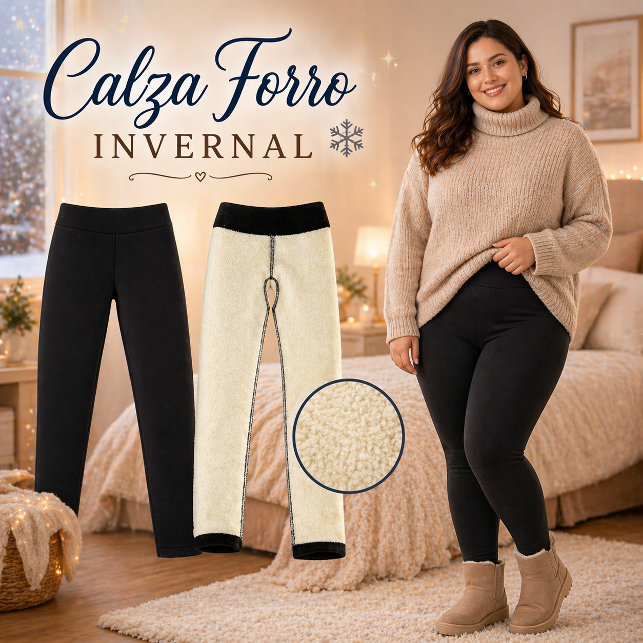 Calza Forro Invernal Mujer