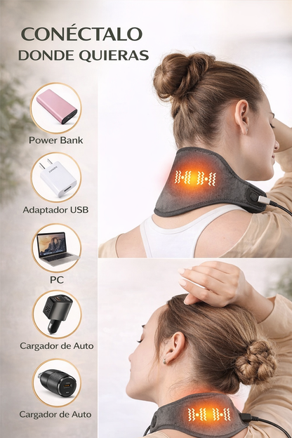 Masajeador De Cuello Calor Y Vibrador