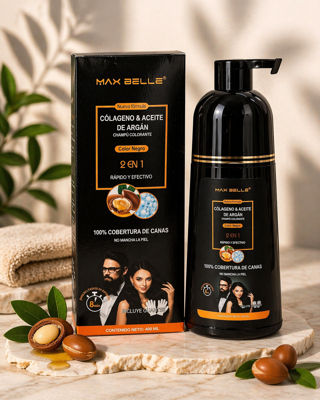 Shampoo Cubre Cana Tinturador Colo Negro