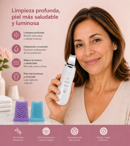 Paleta Ultrasónica Limpiador Facial
